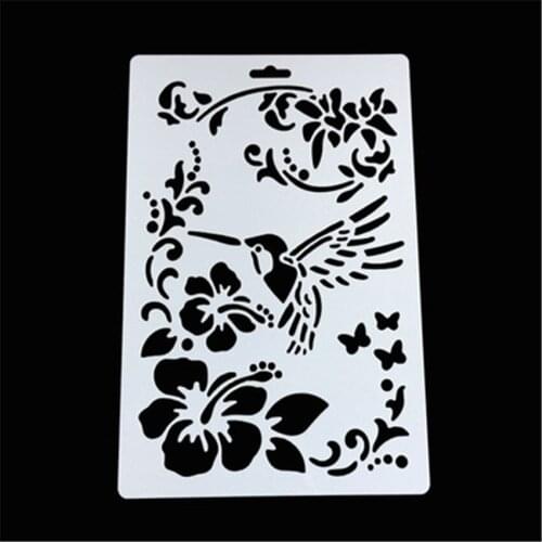 Sparrow shield DIY cake scrapbook stencils hollow Embellishments printing lace ruler Valentines Day