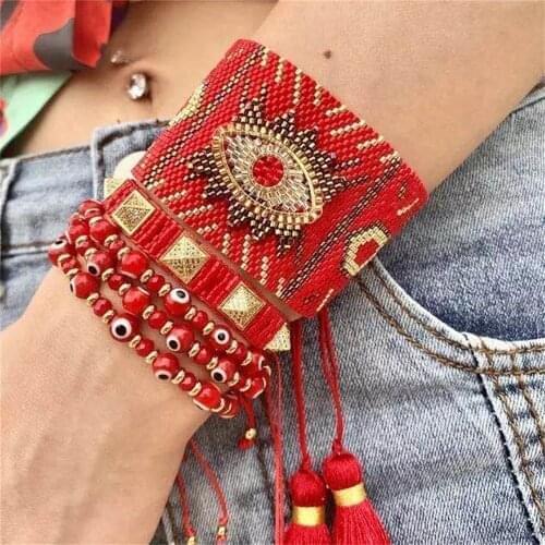 ZHONGVI Evil eye Bracelet For Women MIYUKI Turkish Eye Bracelets Pulseras Mujer Moda Women Handmade Jewelry Gift Wholesale
