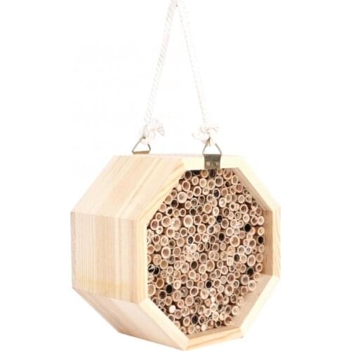 Wooden Insect Bee House Wood Bug Room Hotel Nesting Box for Outdoor Garden Decoration Reptiles Living Box