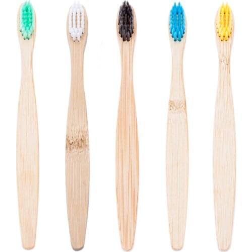 5pcs Kids Bamboo Toothbrush Eco Friendly Children Toothbrush Natural Charcoal Tooth Brushes Bamboo Wooden Handle Teethbrush