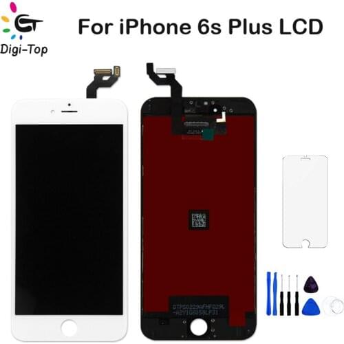 Digi-Top 5Pcs/Lot LCD Display For iPhone 6S Plus Touch Screen Digitizer Assembly LCD Parts AAA+++Tools+Tempered Glass+Free DHL