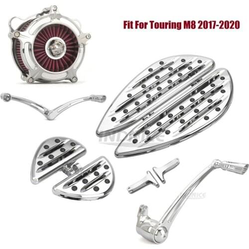 Driver Passenger Floorboards Foot boards Shifter Lever Brake Arm Air cleaner Filters Fit For harley Road king Special FLHRXS str