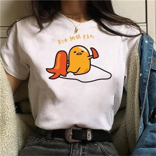 Oversized T Shirts Women Eggs Graphic Print Round Neck Short Sleeve Top Tees Fashion Female Clothing Oversized T-Shirts White