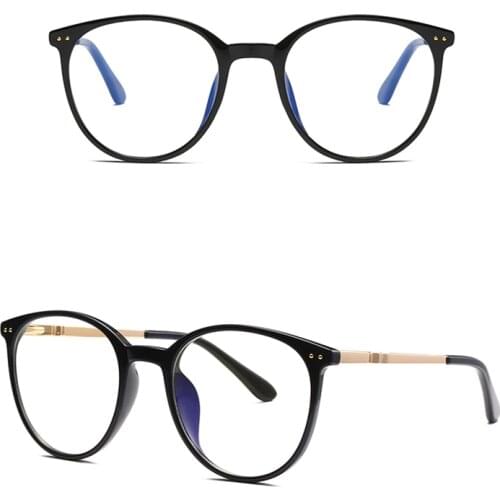 Anti Radiation Glasses for Women Korean Style Round Computer Glasses Anti Blue Light Ray Mobile Phone Gaming Ladies