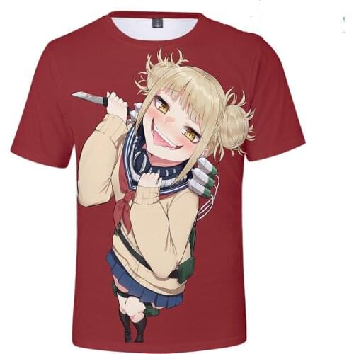 Summer New Mens and Womens Trend Anime My Hero Academia Peripheral Digital Printing 3D Short-sleeved T-shirt on Sale Anime