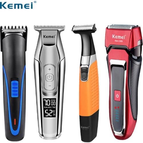 Mens Trimmer Rechargeable Electric Razor Wireless Hair Clipper Hair Salon Barber Tools Mens Beauty Care Kit With Spare Blade