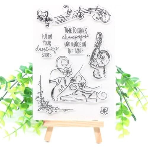 Shoes Transparent Clear Silicone Stamps for DIY Scrapbooking/Card Making/Kids Fun Decoration Supplies 596