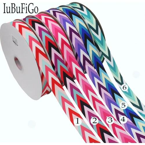 [IuBuFiGo] 3/8" Stripe Wave Printed Grosgrain Ribbon 9mm Polyester Ribbon For Home Decoration 10 yards