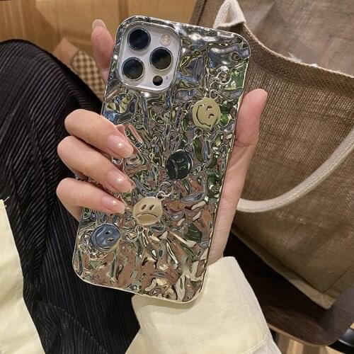 Luxury Fold Smiley Hanging Chain Case For iPhone 12 Pro Max 11 ProMax XSMAX XR 7 8 Plus SE 2020 Silicon Wrist Bracelet Cases