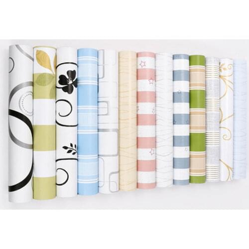 Waterproof PVC Self-adhesive Wallpaper Stripe Wallpaper Bedroom Living Room Wall Paper Renovation Decorative Stickers 10 m