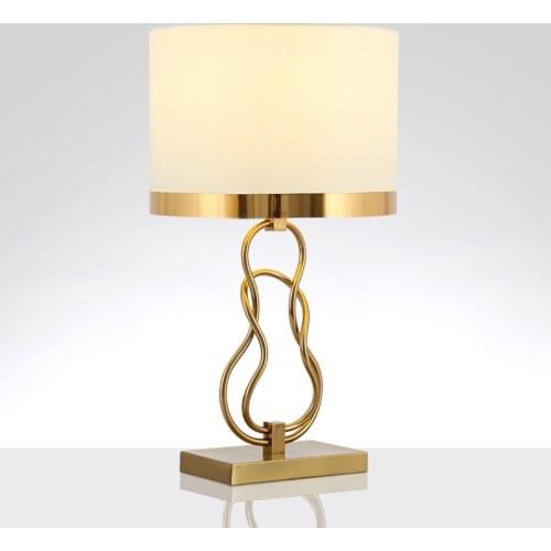 Modern Twisted Line Golden Table Lamp Dining Bar Counter Art Deco Table Lamp Living Room Bedroom Kitchen Home Lighting Fixtures