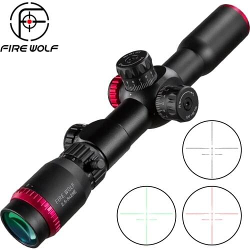 Fire Wolf 2.5-8X28FFP Dubbele Kruis Richtkijker Tactical Optical Rifle Scope Sniper Jacht Tactical Rifle Scope Airsoft rifle