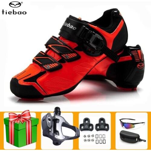 TIEBAO Road Cycling Shoes Men Add Pedal Set Bike Bicycle Anti-slip Breathable Triathlon Athletic Sapatilha Ciclismo Bicicleta