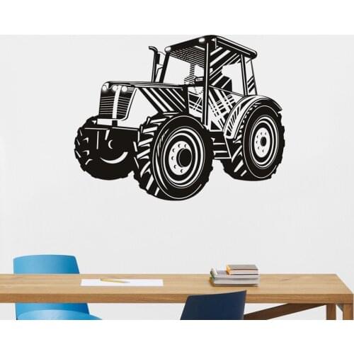 Driving Tractor Transport Wall Decal Vinyl Removable Self Adhesive Home Decor Wall Sticker Car Hollow Out 3539