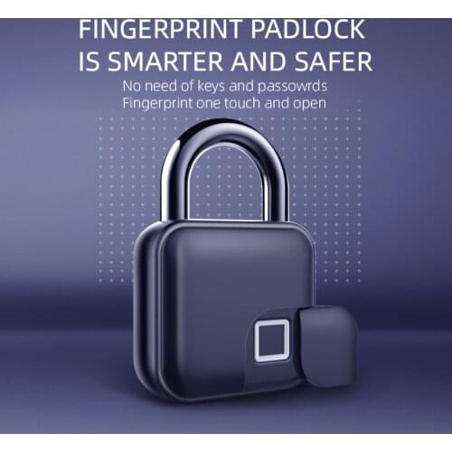 Tuya Fingerprint Lock Bluetooth Padlock Door Lock Waterproof Anti-theft Smart Home Security System Zinc Alloy USB Rechargeable