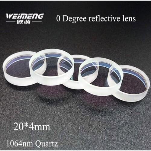Weimeng 0 degrees laser full reflector lens 20*4mm 1064nm quartz for laser cutting & laser beauty machine