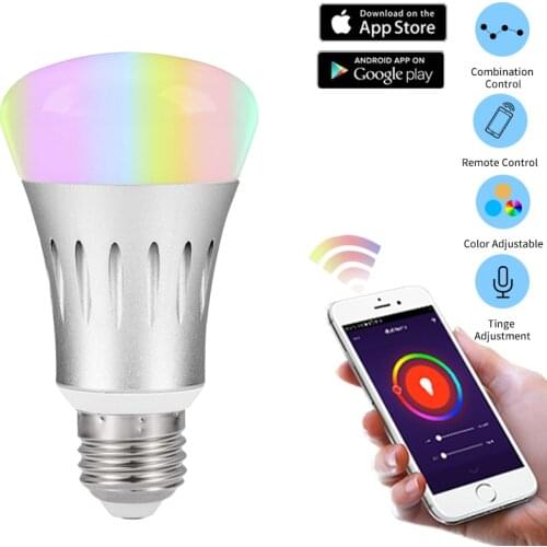 WiFi Smart Bulbs home Lighting lamp Alexa Google Assistant LED Smart Light Bulb equivalent Indoor Lighting Neon Changing Lamp