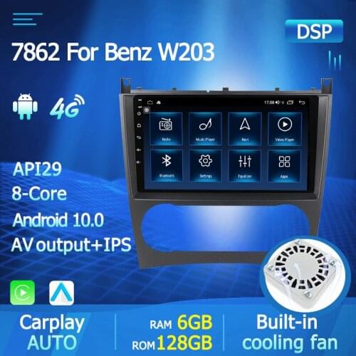 Yelloberry Android 10.0 Car multimedia Player Navi for Mercedes Benz W203 W209 W219 A-Class A160 C-Class C180 C200 CLK200 C230