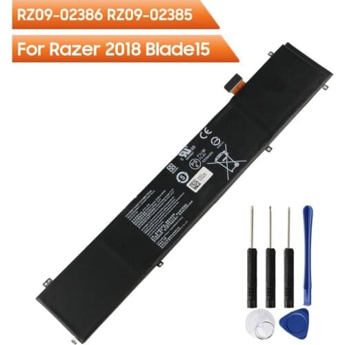 Replacement Laptop Battery RC30-0248 For Razer 2018 Blade15 RZ09-02386 RZ09-02385 Rechargeable Battery 5209mAh With Free Tools