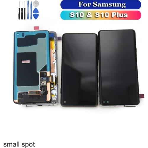 Super Amoled for SAMSUNG S10 LCD G9730 Display SM-G973F Touch Screen Digitizer For SAMSUNG Galaxy S10 LCD G973F/DS