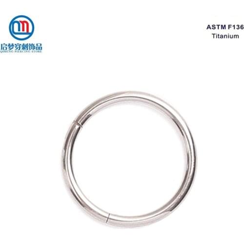 ASTM F136 Implant Grade Titanium Basic Hinged Rings 18G Clicker Body Piercing