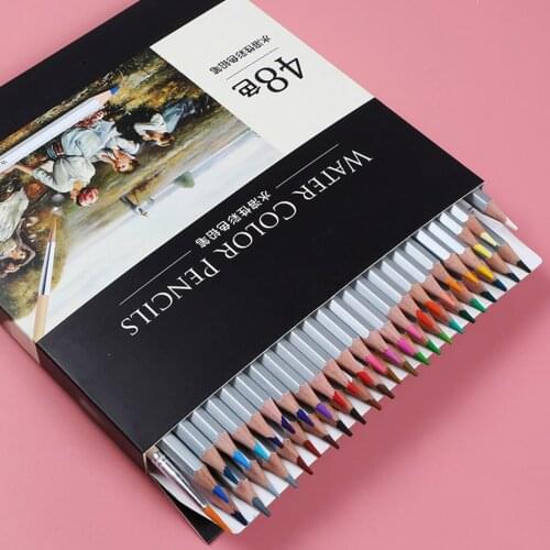 24/36/48 Colors Watercolor Pencils Drawing Pen Art Set Children Kids Painting Sketching Water Color Pencils Kit