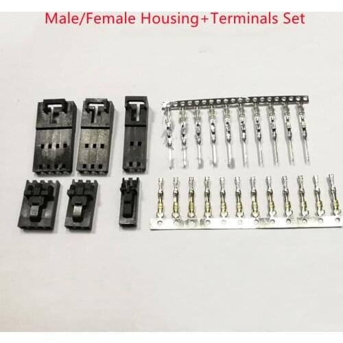 50sets/1Lot MX2.54mm Wire to Wire Dupont Connector with Belt Buckle 2543 Male/Female Housing+Terminals 2 3 4 5 6 7 8 9Pin