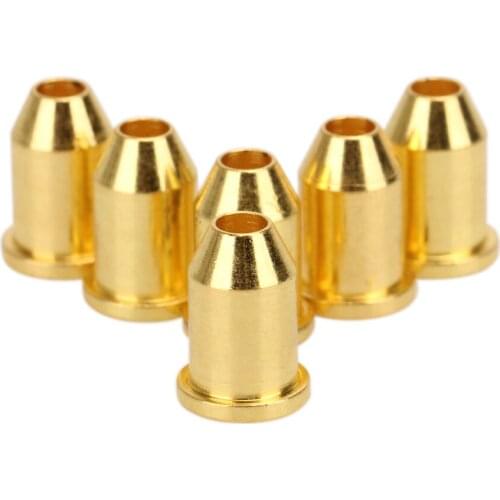 6pcs Guitar String Caps Mounting Buckle Through Body Ferrules Bushing Parts Guitar Accessories Black Silver Gold