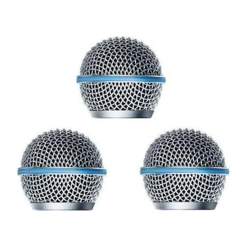 Bolymic 3 PCS Metal Ball Head Microphone microfoon Grille Fits Shure Beta58/Beta58A microphone microfono NEW