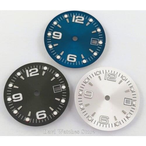 1PCS 31.5mm bliger/sterile blue black silver watch Dial Fit ETA 2836/2824 DG2813/3804 Miyota 8215 821A 8205 automatic movement