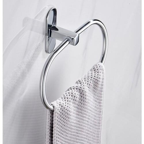 Home Storage Bathroom Accessories Stainless Steel Wall Mounted Hand Towel Ring Holder Multifunction Towel Rack Hanger Organizer
