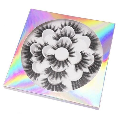 HBZGTLAD 7pairs 25mm 5D Thick Faux Mink Eyelashes Fake Lashes Natural Long Makeup Mink Lashes Eyelash Extension False Eyelashes