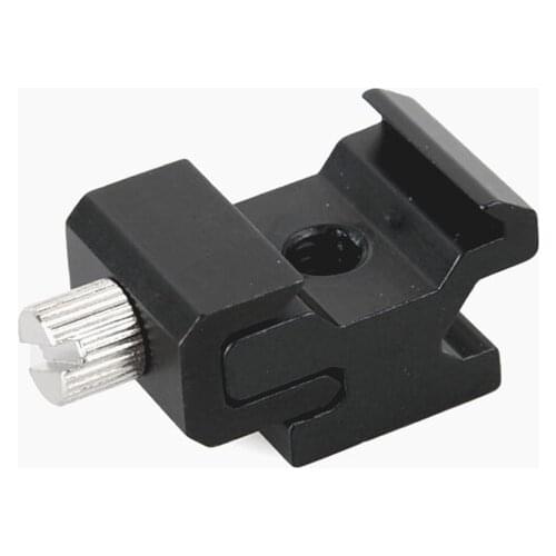 Camera Metal Cold Shoe Hot Shoe Flash Bracket Mount Adapter With 1/4 Tripod Screw To Light Stand Tripod