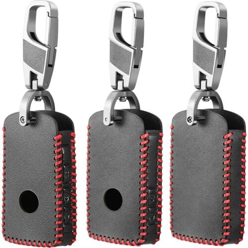 Leather Car Key Cover For Mazda 3 Sedan Hatchback 2019 CX-30 CX-5 CX-9 2020 CX50 Keychain Smart Remote Control Protector Case