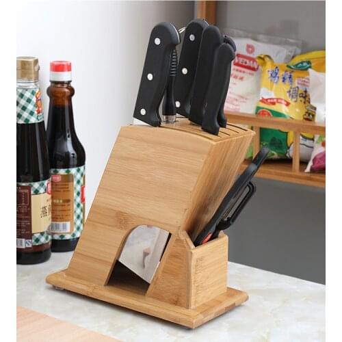 Kitchen household solid wooden kitchen knife frame simple wooden knife