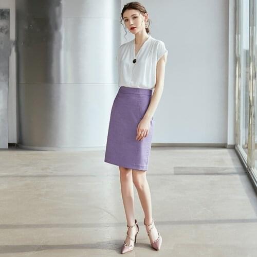 Summer Design Fashion OL Blouse Skirt Set,Women Offical 2Piece Set,Formal Meeting Interview Work Clothing,Lady C oordinates