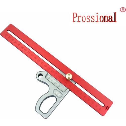 New 200/300/400mm Woodworking Ruler 45 Degree Ruler Height Ruler Woodworking Scribe Woodworking Scribe Gauge Measuring Tool