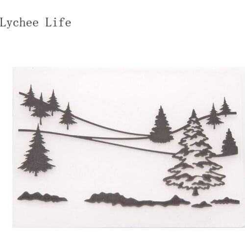 Lychee Life Christmas Tree Plastic Embossing Folders Diy Scrapbooking Photo Album Card Making Home Decoration