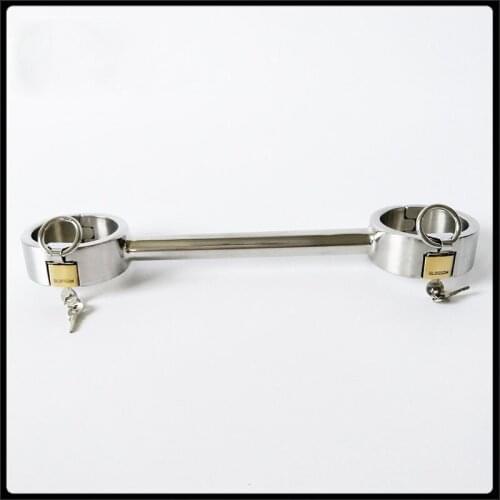 Latest Stainless Steel Fixed Handcuffs Wrist Restraint Shackles Bondage Lock Manacle Adult BDSM Product Sex Toy For Male Female