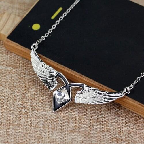 Vintage Mortal Instruments City-Of-Bones Necklace Angelic Wing Necklace For Fans