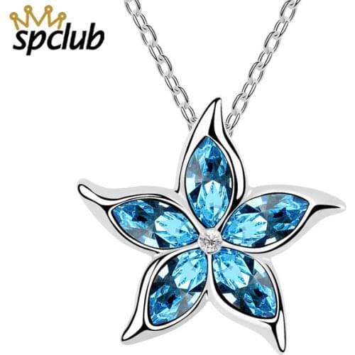Crystals From Swarovski Necklaces & Pendants For Women Collier Femme Geometric Star Statement Colar Fashion Jewelry Bijoux