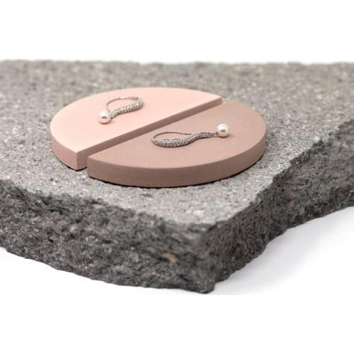 Concrete Semi-circlingDisplay Stand silicone mold jewelry tray semi-circular combination mold for Concrete Semi-circular Display