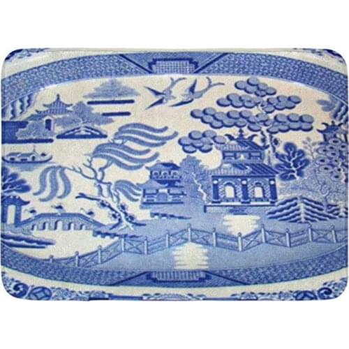 Funny Doormat Blue Willow The Perfect Size Color Home Bathroom Decor Rug 15.7"x 23.6" Inches Entrance Mat Floor Rug Indoor/Outd