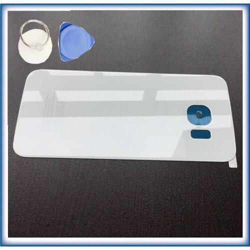 Ekvinor Rear Panel Glass Battery Back glass For Samsung Galaxy S6 edge G920 G920F G920P G925 G925F + Adhesive Sticker with tools