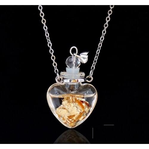 1PC Glass Memorial Urn Cremation Pendant Necklace Keepsake Necklace Memorial Jewelry