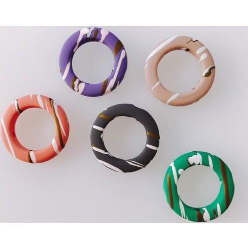 20pieces/lot resin Acrylic round pendant Earring Accessories earrings Supplies for Accessories