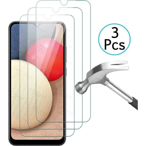3 Sheets Screen Protector For Samsung A02s Light Tempered Glass on For Galaxy A02s SM-A025F Transparent Clean HD Sklo Cover 6.5