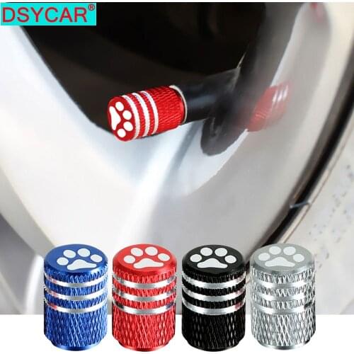 4Pcs/Set Universal Bear Paw Alu-alloy Tire Valve Caps for Car Truck Motorcycle Bicycle Valve Stem Cover Tire Accessories 4 Color