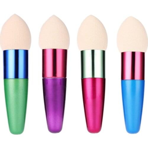 4pcs Makeup Cosmetic Drops Water Design Brushes Liquid Cream Foundation Sponge Lollipop