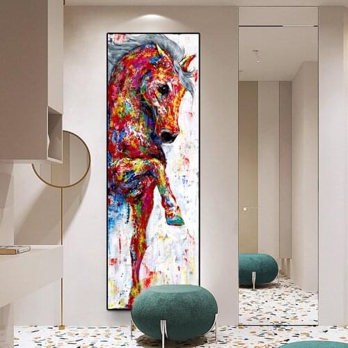 CNPAINTING Canvas Painting Wall Art Poster Animal Print The Running Horse Picture Living Room Home Decor No Frame